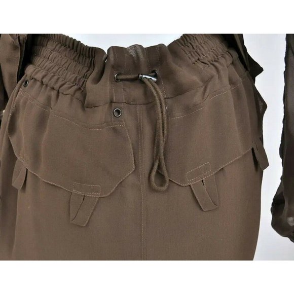 S/S 2002 Vintage Tom Ford for Yves Saint Laurent cognac silk safari suit - Picture 8 of 9